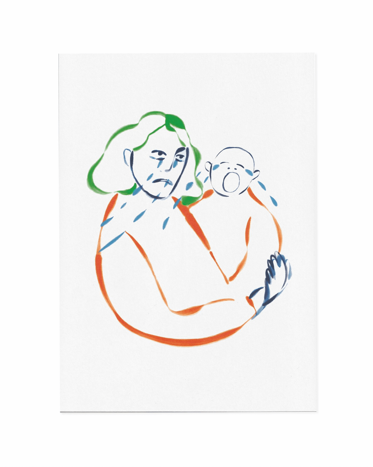 Cry when the baby cries